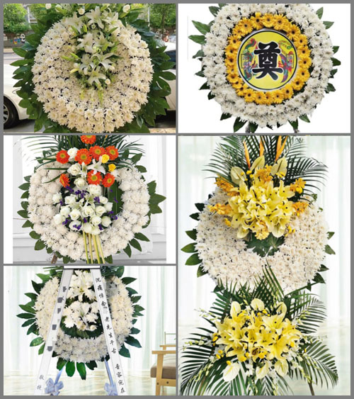 福建龙岩武平县万安乡上镇村花圈速递